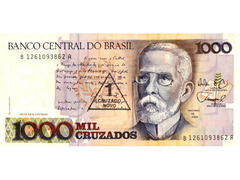 1 Cruzado Novo (carimbada)