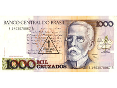 1 Cruzado Novo (carimbada)